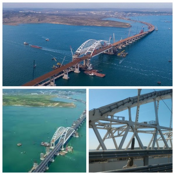 Строители возвели почти все опоры железнодорожной части Крымского моста