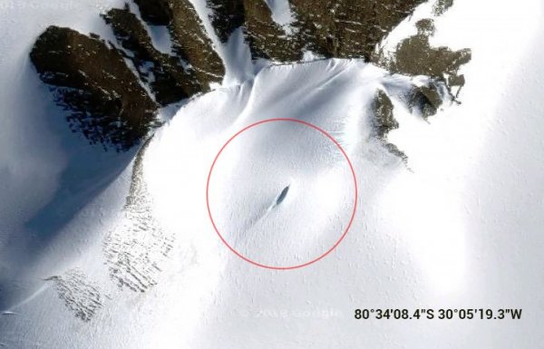 Россиянин обнаружил следы крушения НЛО в Антарктиде