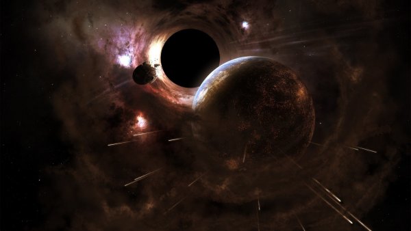 «С Днём Космонавтики!»: Огромная чёрная дыра в центре галактики начала всасывать Землю и крушить луноходы
